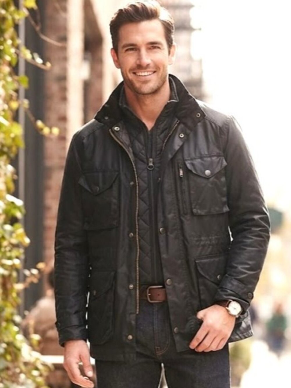 Barbour Sapper Wax Jacket Black XL Military Field Motorcycle Utility Coat